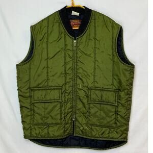 Vintage Walls Blizzard Proof Men’s XL Green Zip Up Vest Farmwear Workwear Jacket